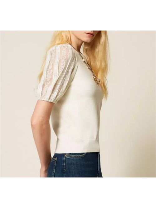 LACE JERSEY TWIN SET | 261TP343100059 MADREPERLA